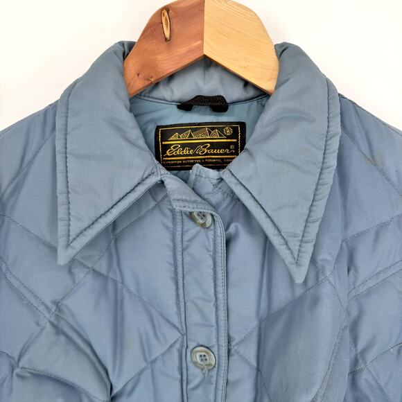 Vtg. 70s/80s Eddie Bauer Goose Down Quilted Puffer Jacket Womens Medium - Picture 5 of 11
